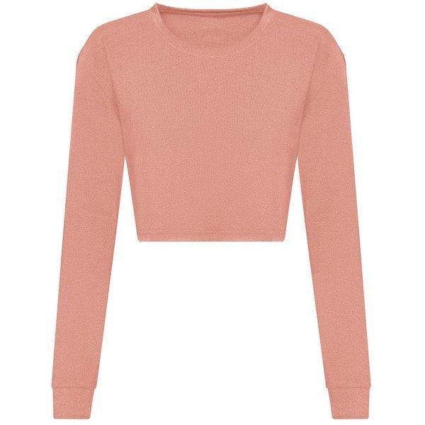 Kurzes Tshirt Langärmlig Damen Pink XL von AWDis