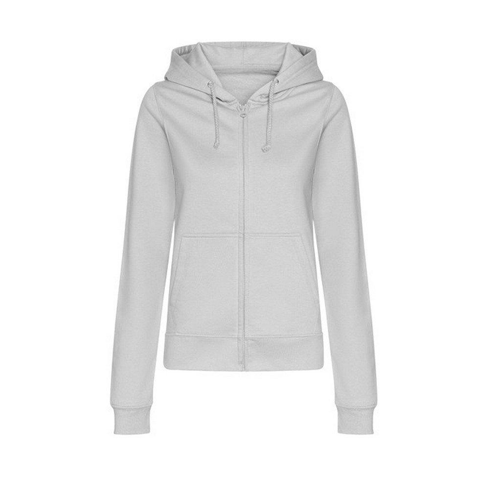 College Hoodie Mit Durchgehendem Reißverschluss Damen Grau XL von AWDis