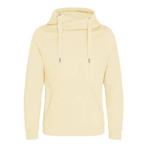 Cross Neck Kapuzenpullover Herren Offwhite S von AWDis