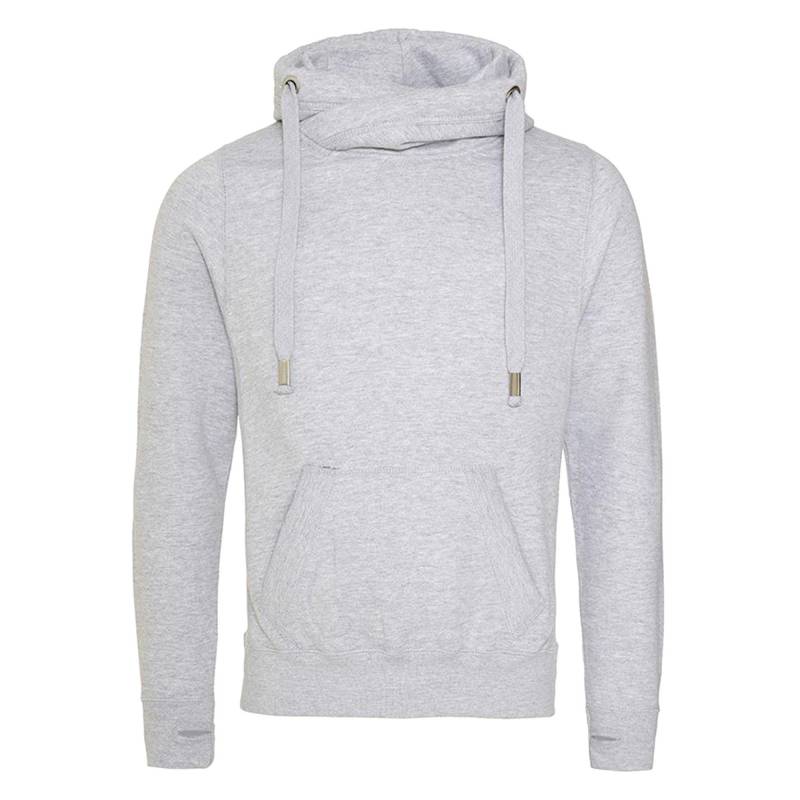 Hauben Querhals Hoodie Herren Grau XS von AWDis