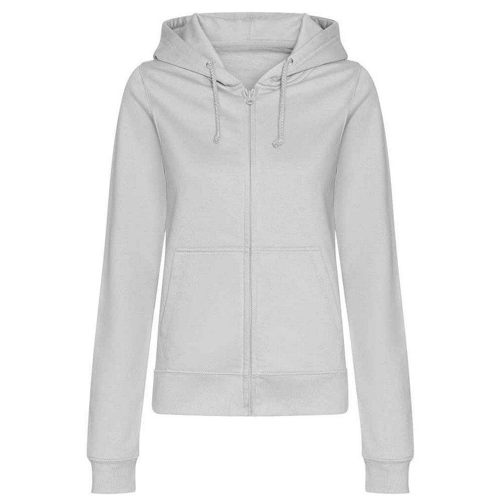 Hoodie Mit Durchgehendem Reißverschluss Damen Grau S von AWDis