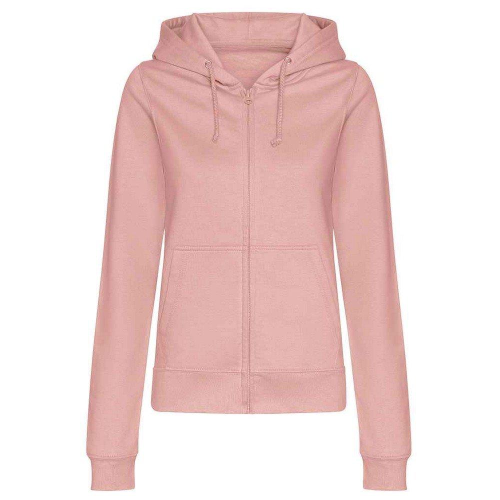 Hoodie Mit Durchgehendem Reißverschluss Damen Pink XS von AWDis