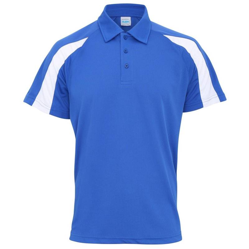 Just Cool Kurzarm Polo Shirt Herren Blau XXL von AWDis