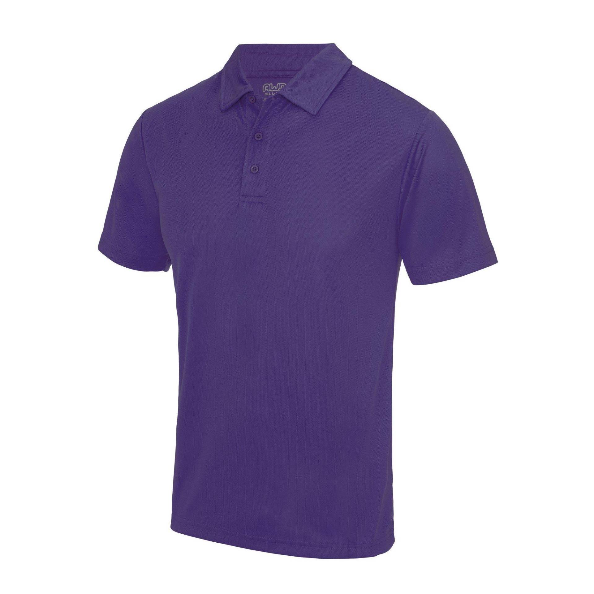 Just Cool Poloshirt Sports Herren Lila M von AWDis