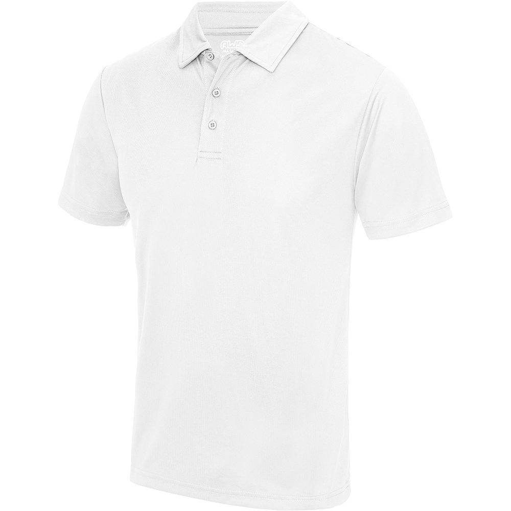 Just Cool Poloshirt Sports Herren Weiss L von AWDis