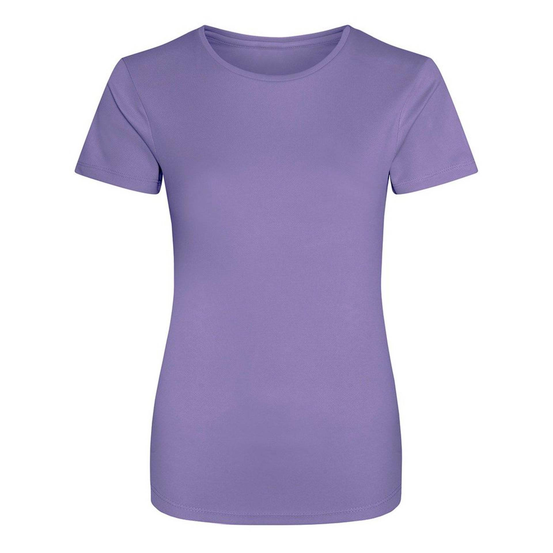 Just Cool Sport Tshirt Unifarben Damen Lila M von AWDis