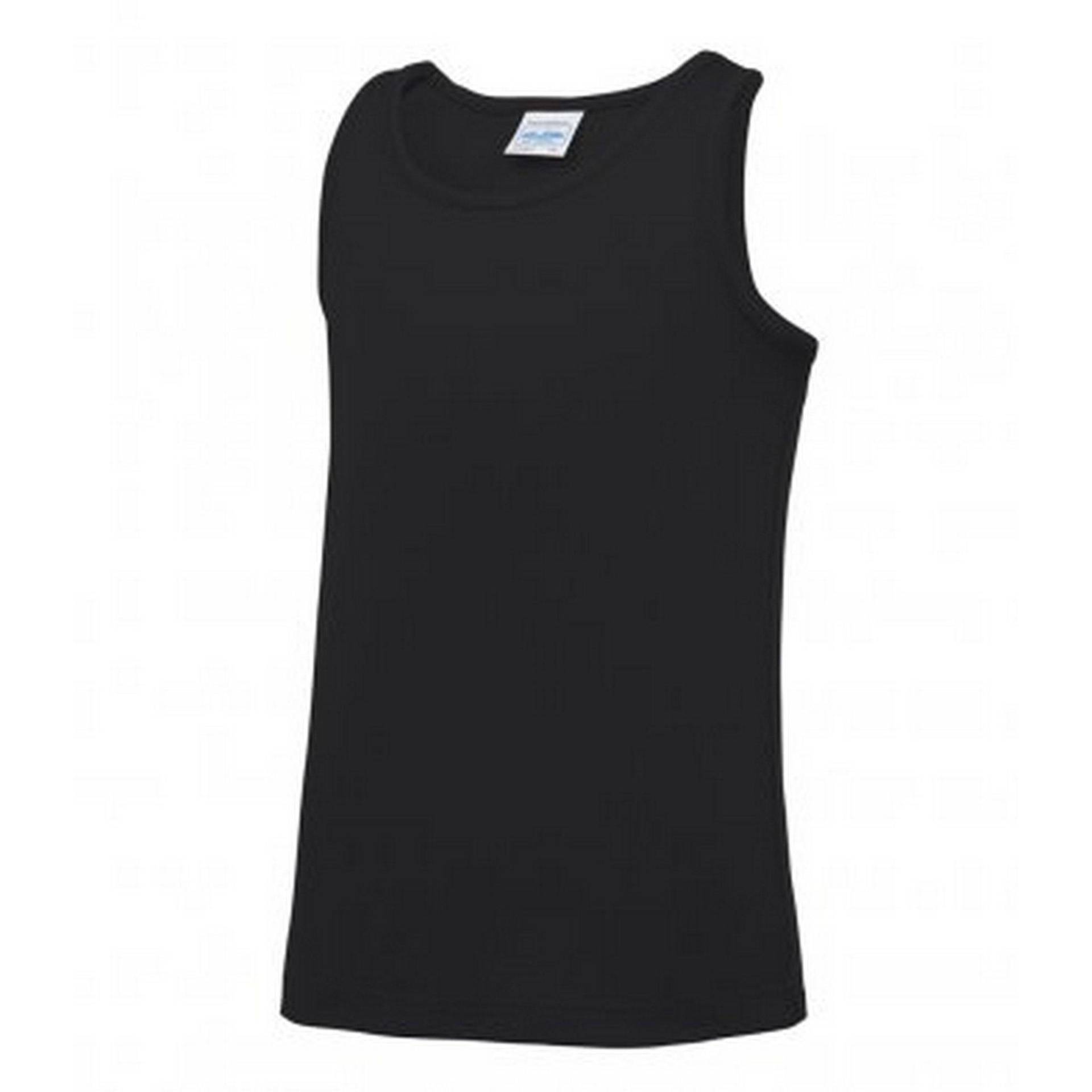 Just Cool Tank Top Jungen Schwarz 104 von AWDis