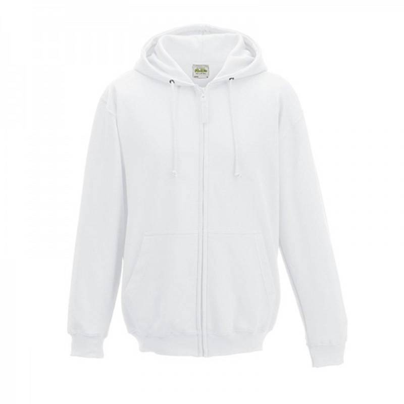 Kapuzenjacke Kapuzenpullover Hoodie Mit Reißverschluss Herren Weiss S von AWDis