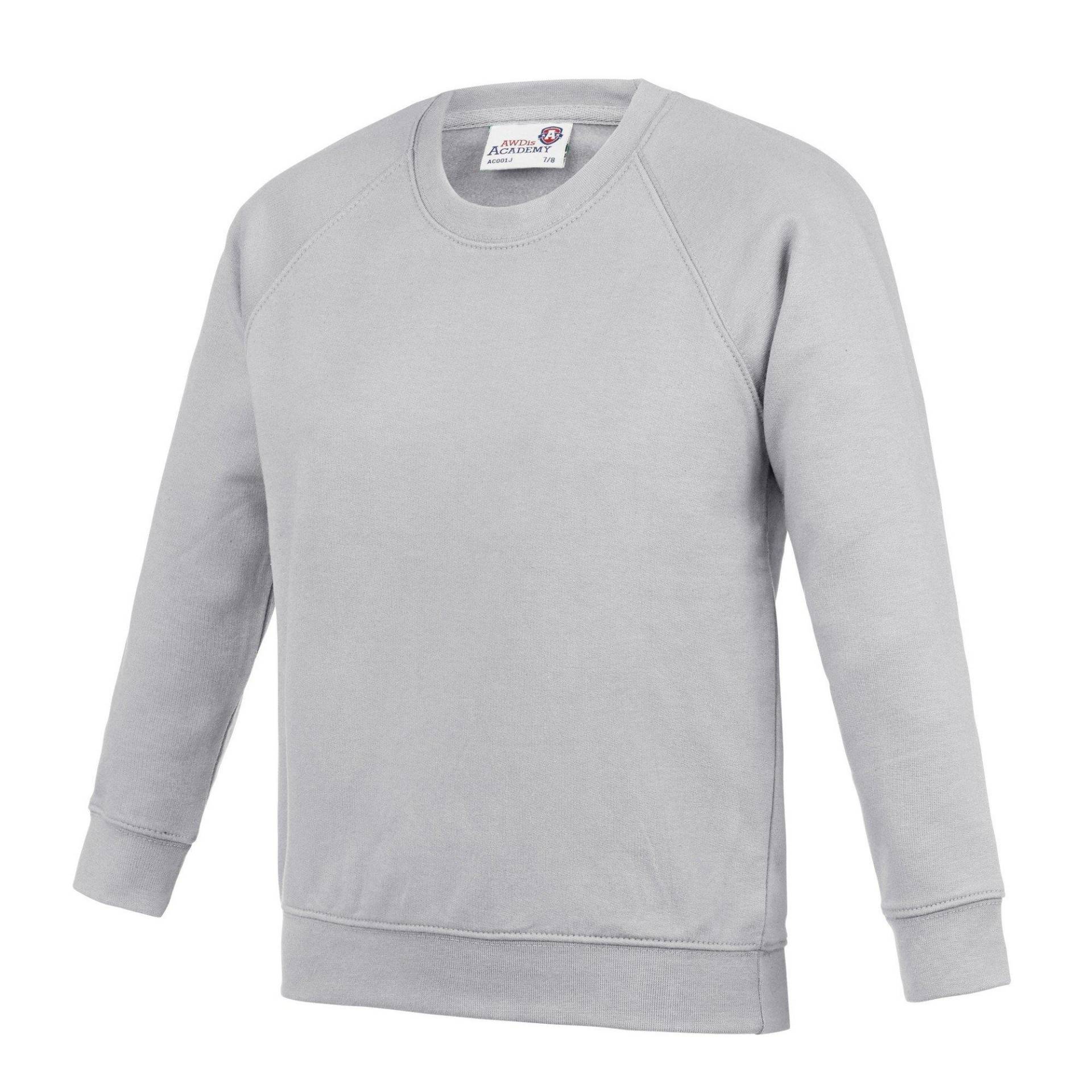 Academy Pullover Mit Rundhalsausschnitt (2er Pack) Jungen Grau 104 von AWDis