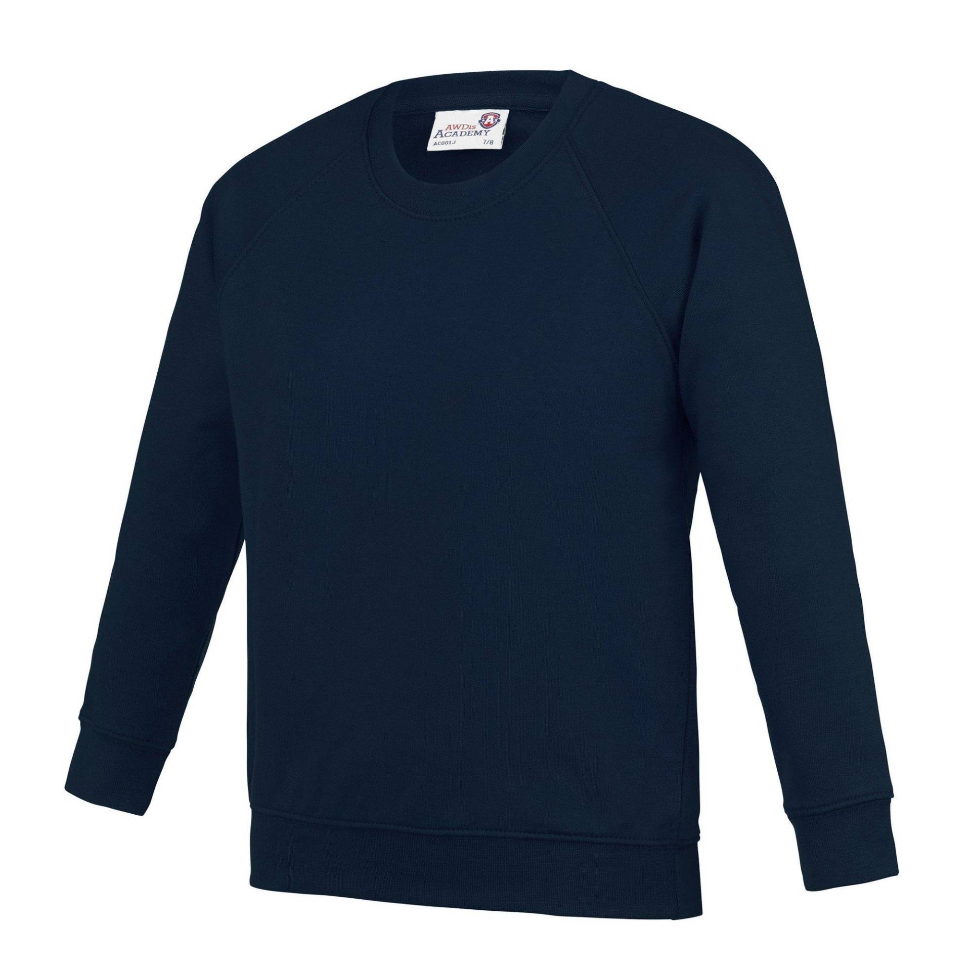 Academy Pullover Mit Rundhalsausschnitt (2er Pack) Jungen Marine 104 von AWDis