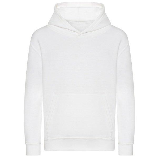 Kapuzenpullover Aus Biologischem Anbau Jungen Weiss 128 von AWDis