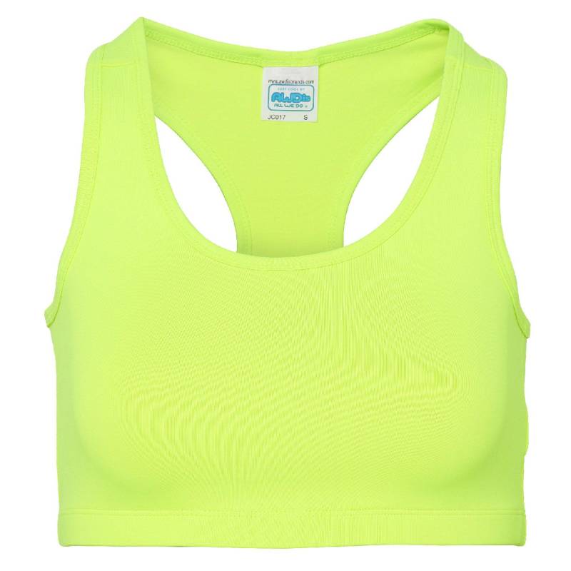 Just Cool Girlie Sport Crop Top Damen Gelb L von AWDis