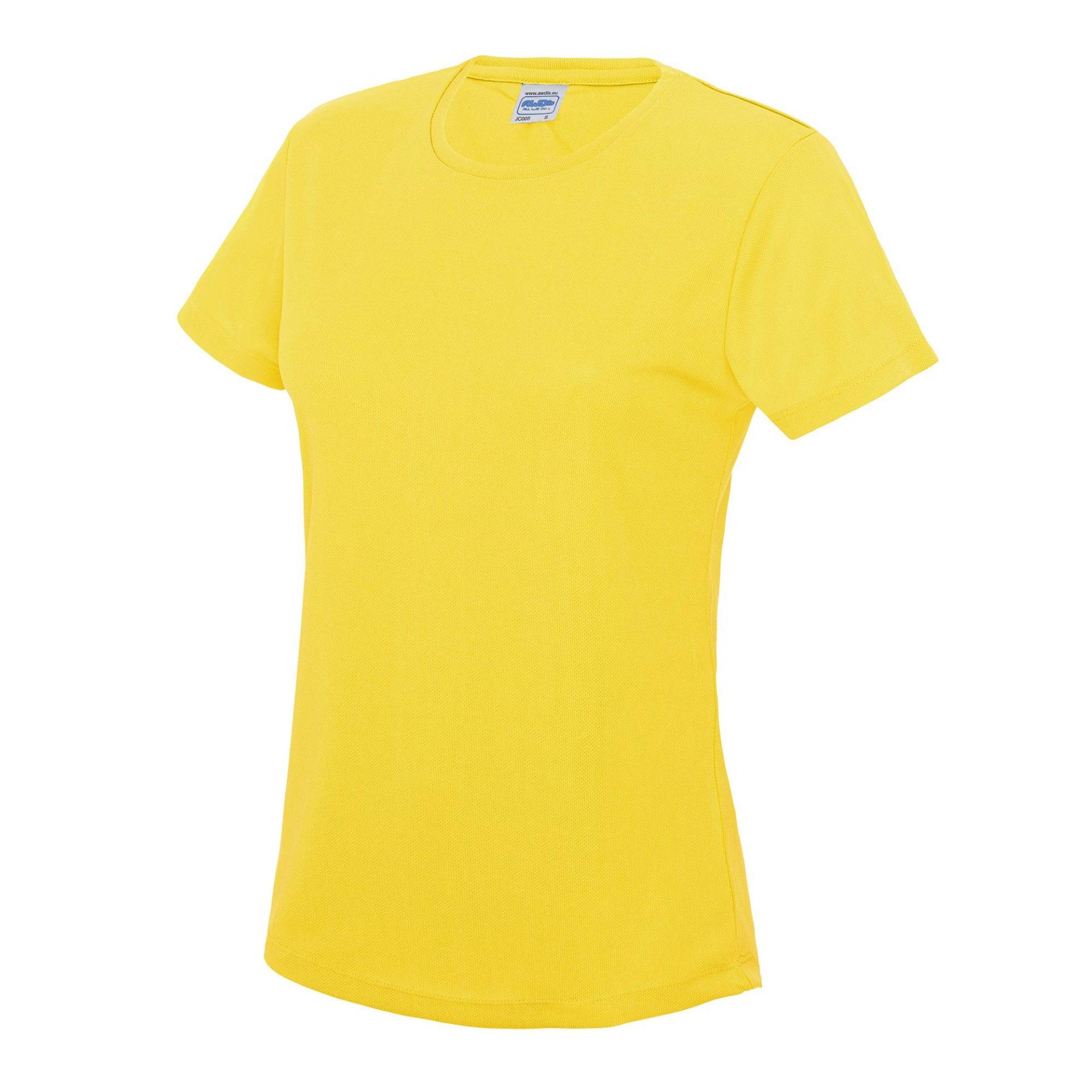 Just Cool Sport Tshirt Unifarben Damen Gelb L von AWDis