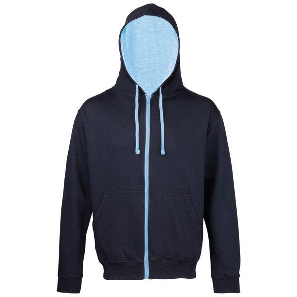 Sweater Jacke Mit Kapuze Herren Blau L von AWDis