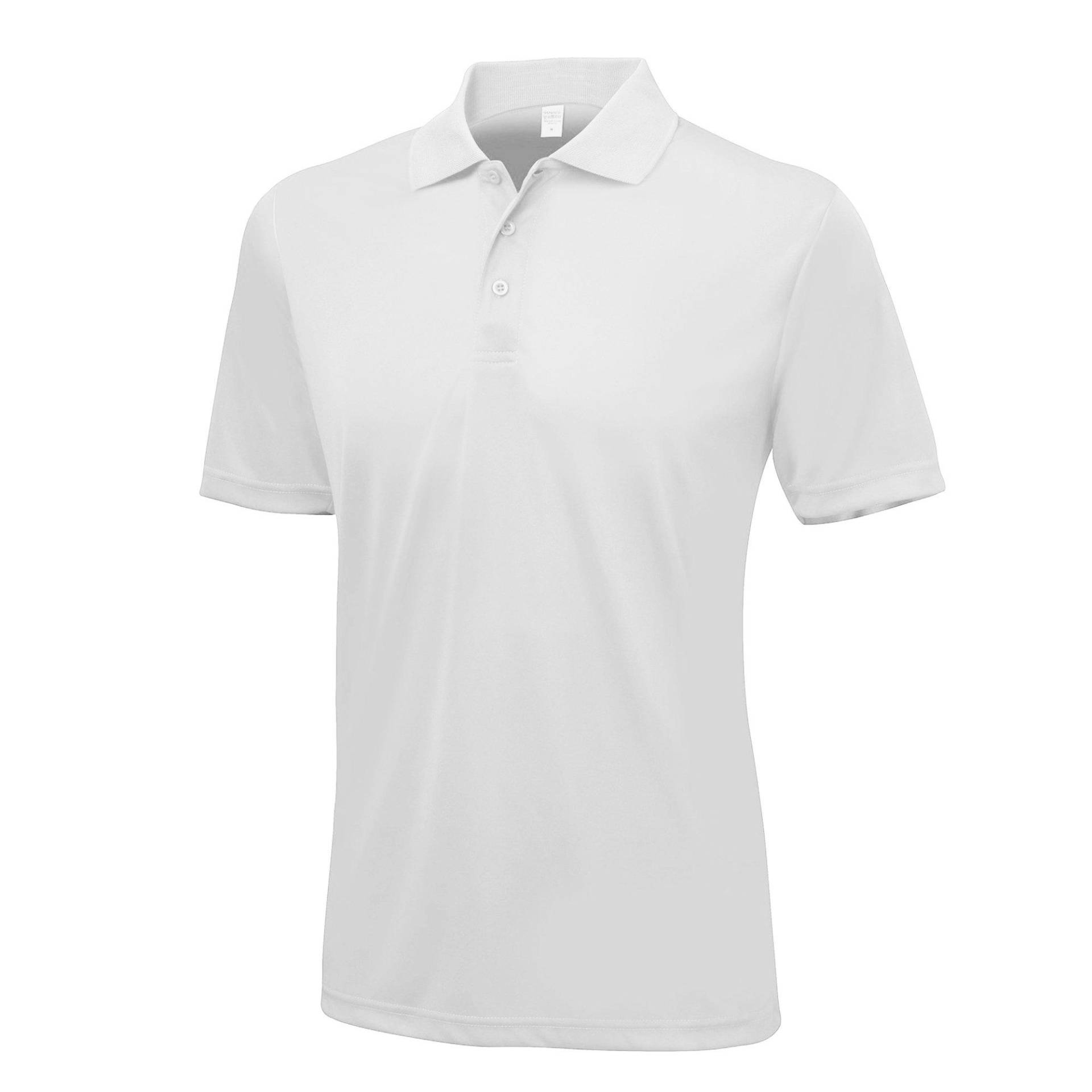 Just Cool Kurzarm Poloshirt Herren Weiss L von AWDis