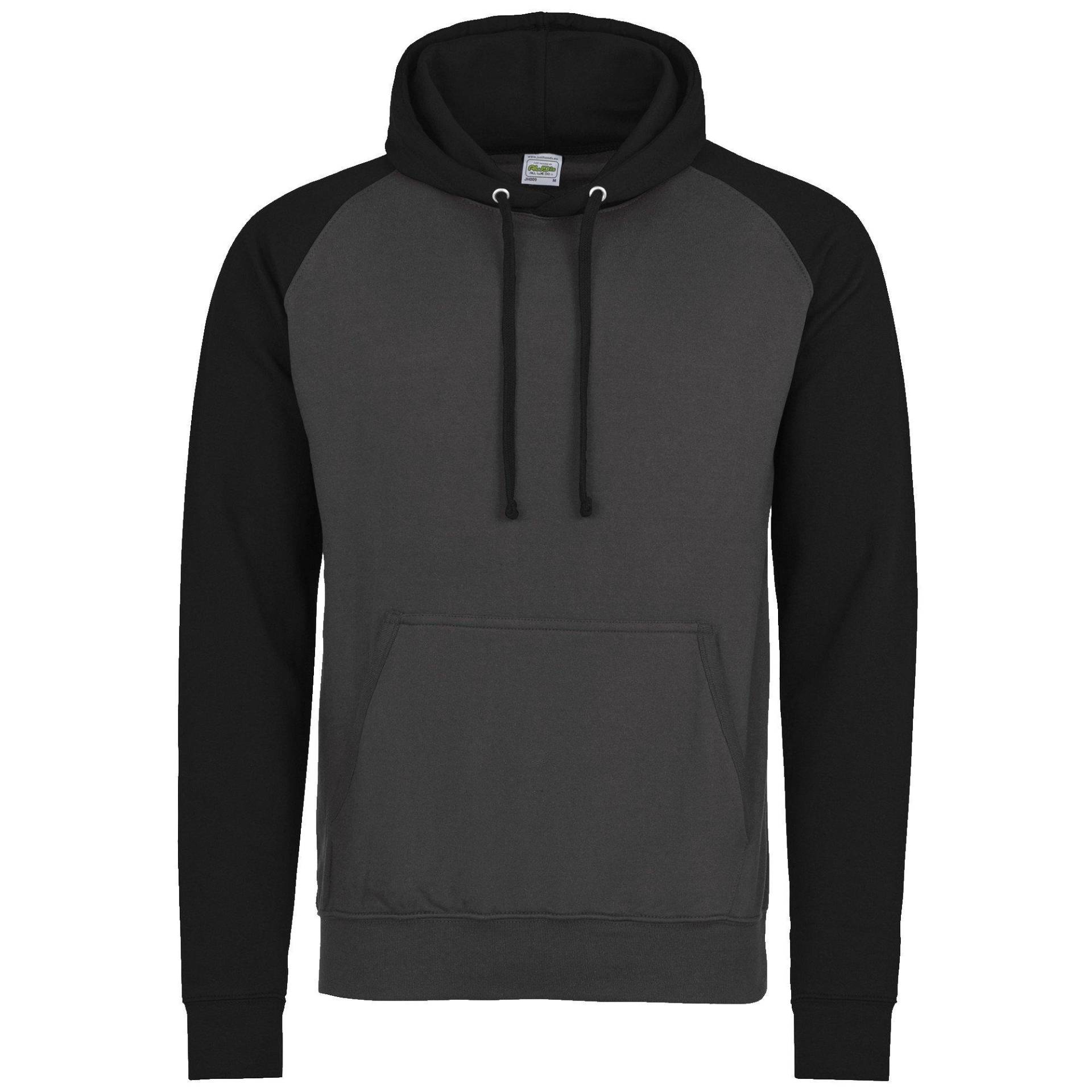 Just Hoods Kapuzenpullover, Zweifarbig Damen Charcoal Black M von AWDis