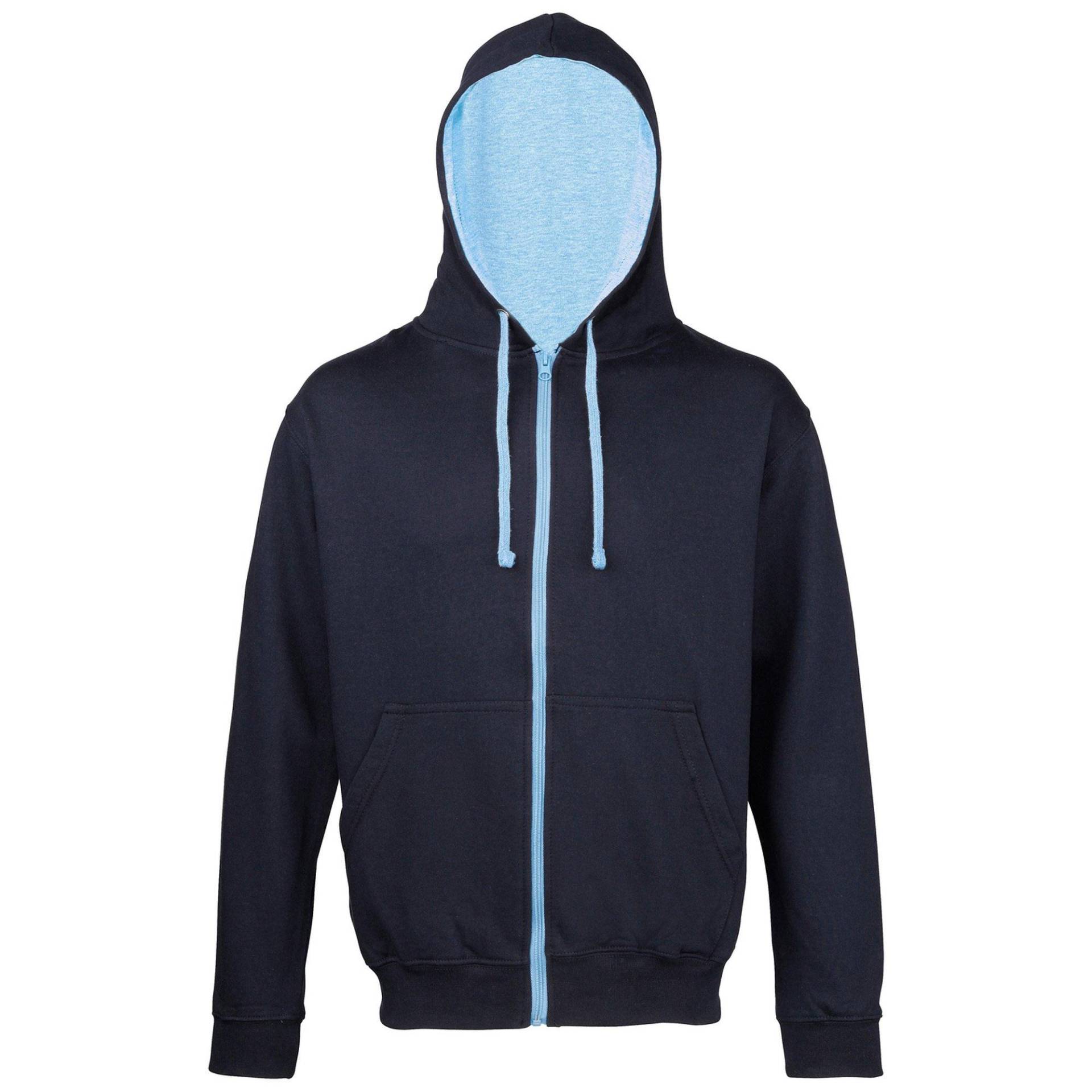 Sweater Jacke Mit Kapuze Herren Blau M von AWDis