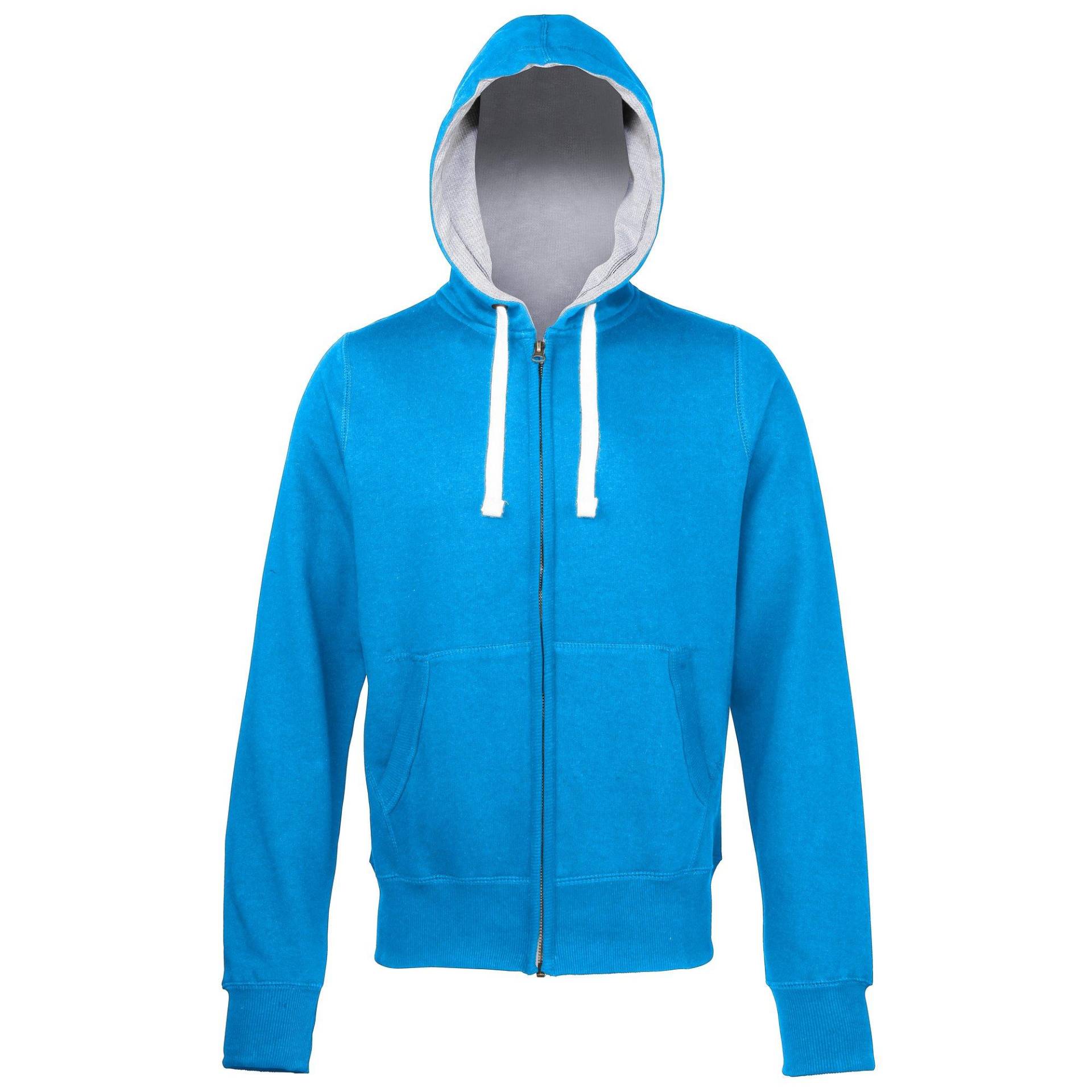 Kapuzenjacke Kapuzenpullover Mit Reißverschluss Damen Blau S von AWDis