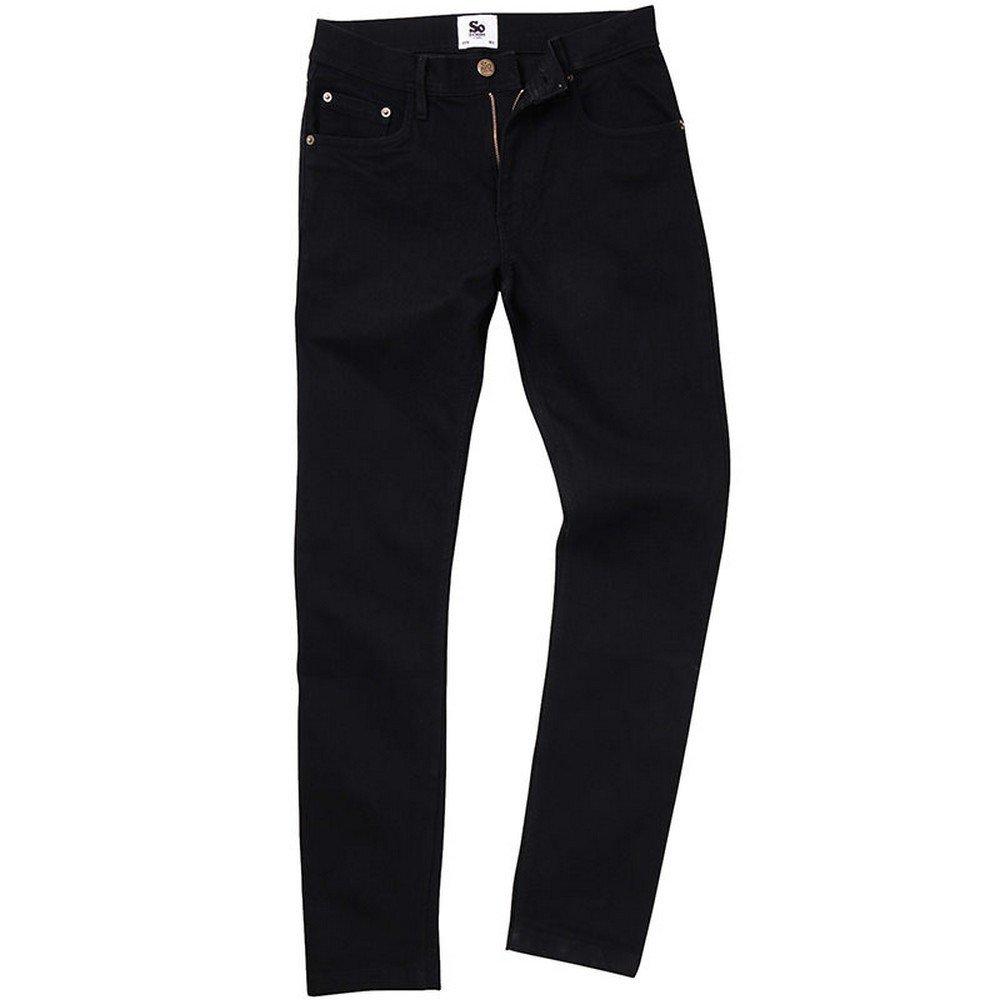 So Denim Max Slim Jeans Herren Schwarz W36 von AWDis