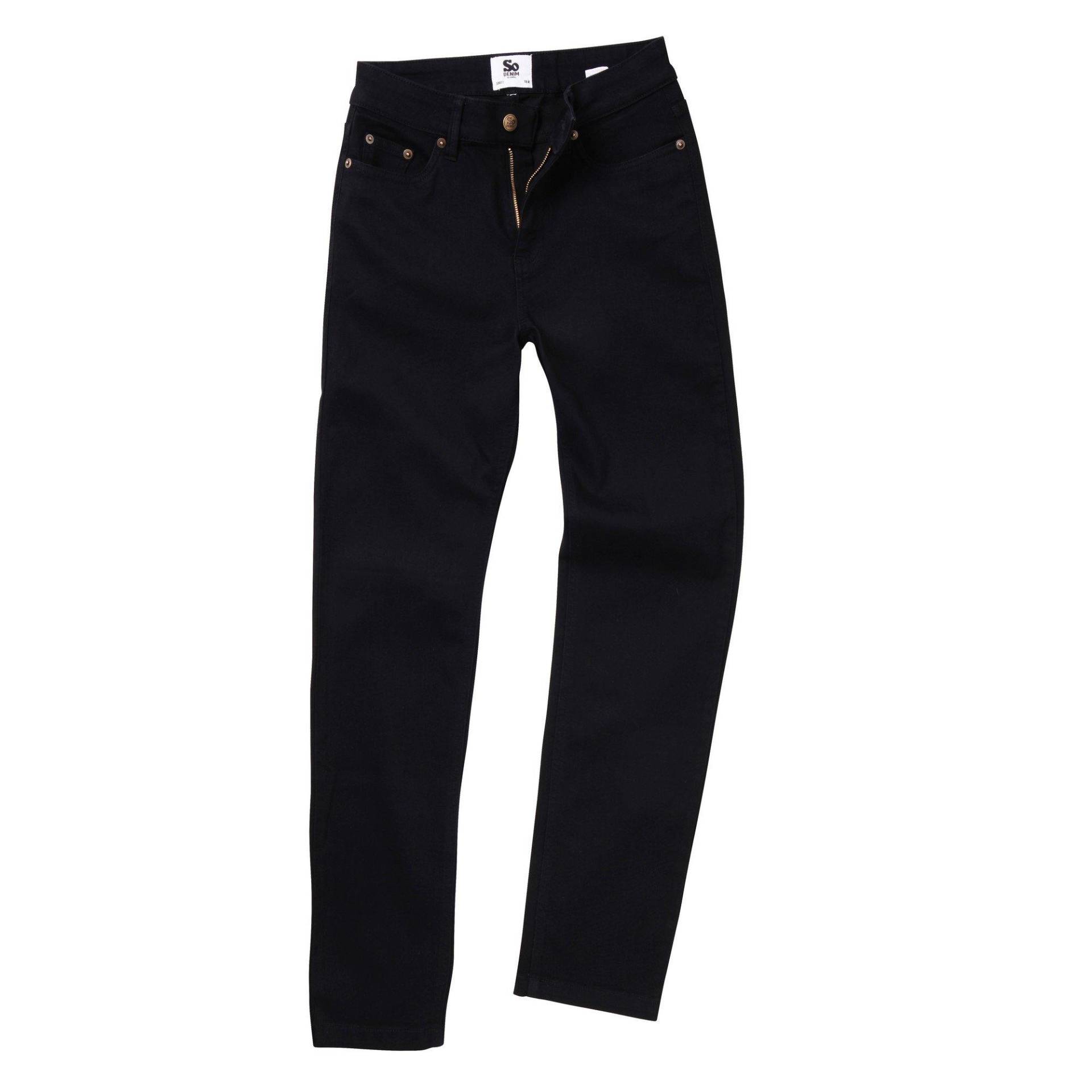 So Denim Katy Jeans, Gerades Bein Damen Schwarz W38 von AWDis