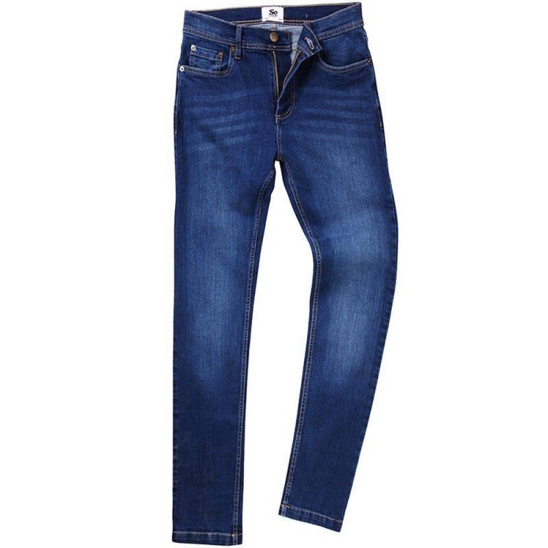 So Denim Max Slim Jeans Herren Blau W38 von AWDis