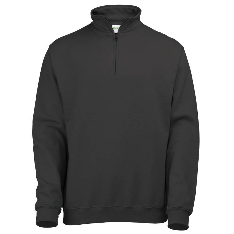 Sweatshirt Pullover Mit Reißverschluss Am Kragen Herren Schwarz XL von AWDis