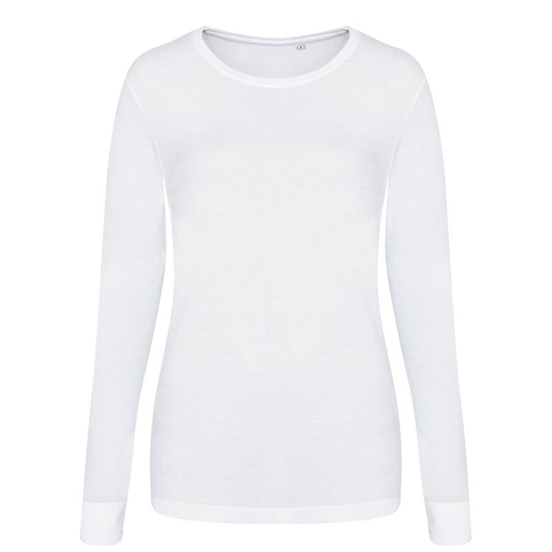 T-shirt, Langärmlig Damen Weiss XL von AWDis