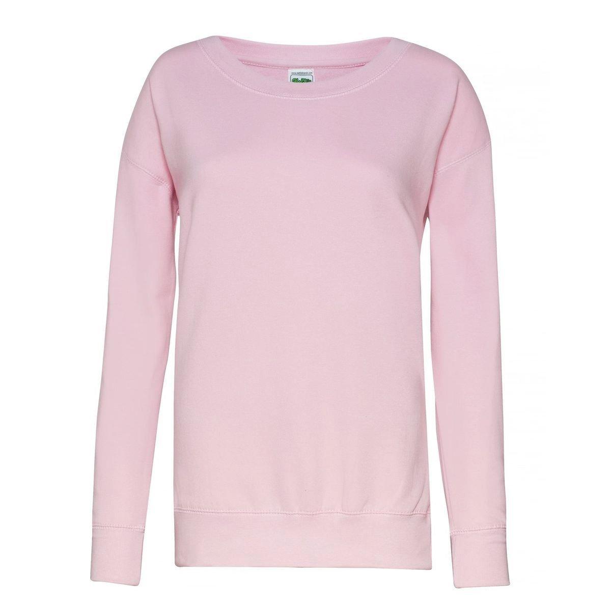 Girlie Pullover Damen Pink XS von AWDis