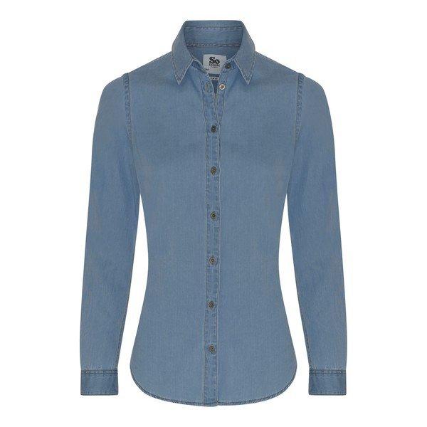 So Denim Jeanshemd Lucy Damen Hellblau XS von AWDis