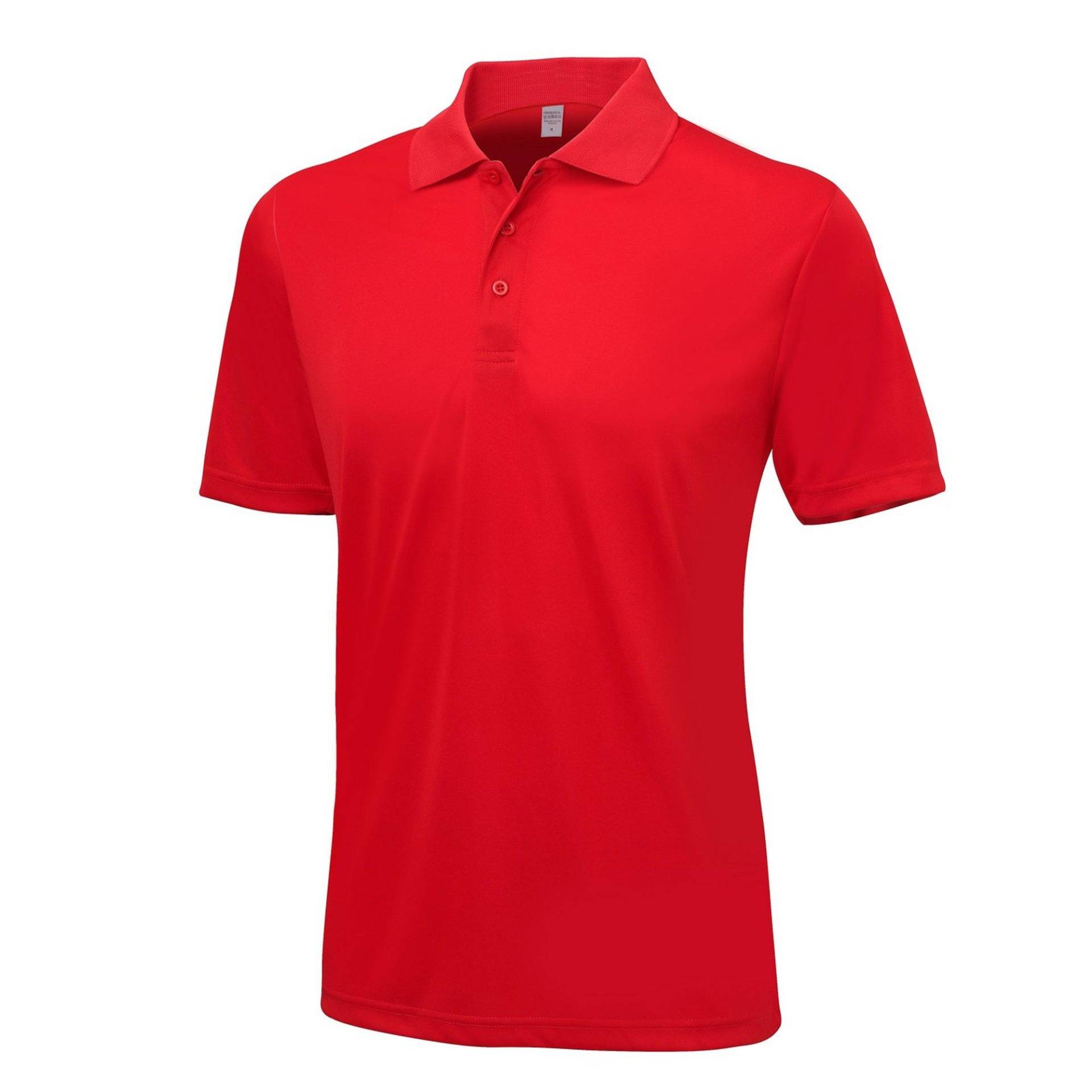 Just Cool Kurzarm Poloshirt Herren Rot Bunt XXL von AWDis