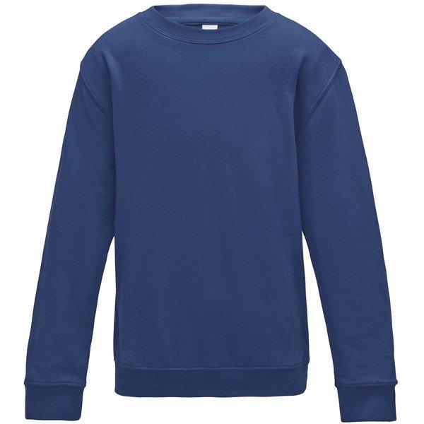 Nur Hauben Plain Sweatshirt Mit Rundhalsausschnitt Jungen Königsblau 92 von AWDis