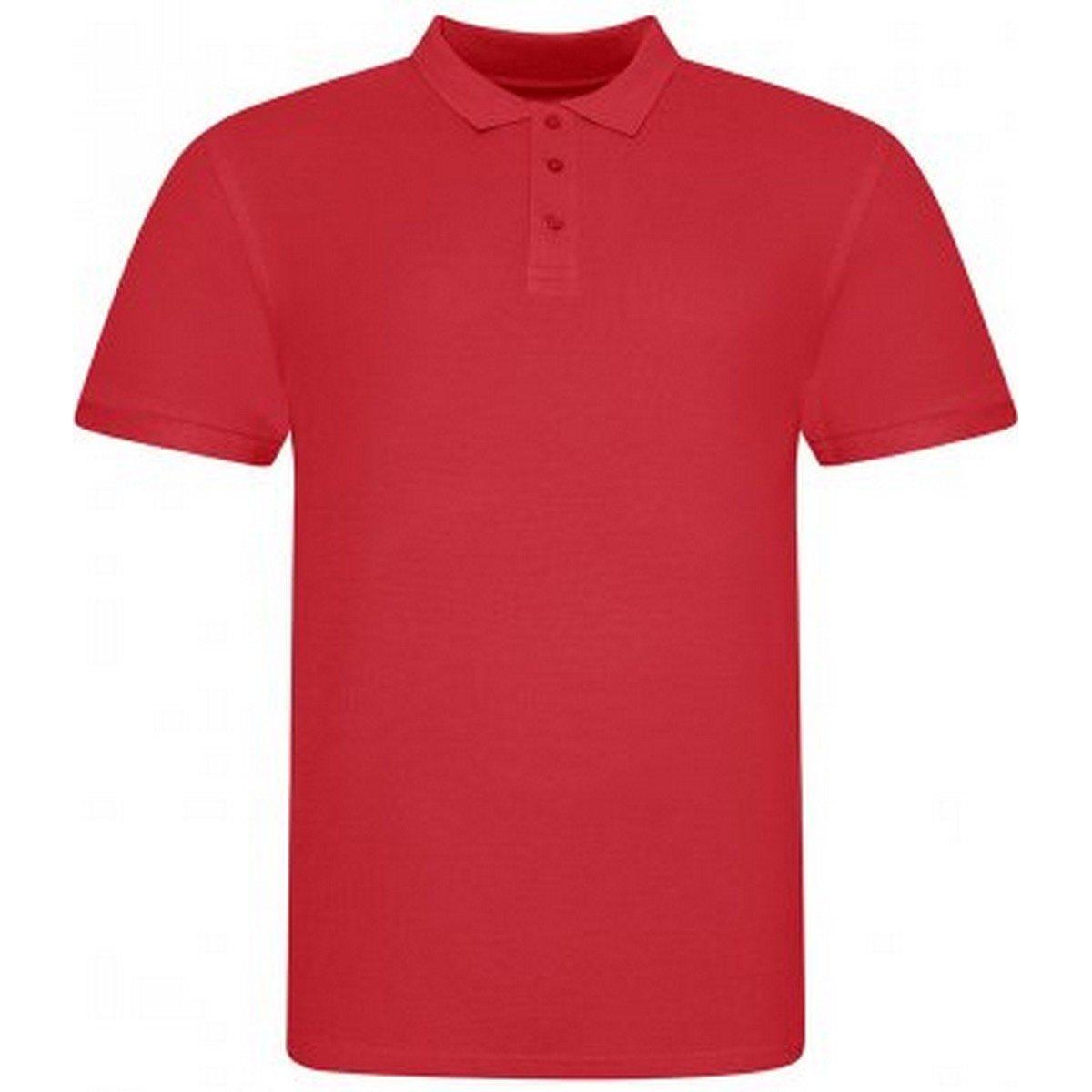 Polo Shirt Pique Herren Rot Bunt S von AWDis