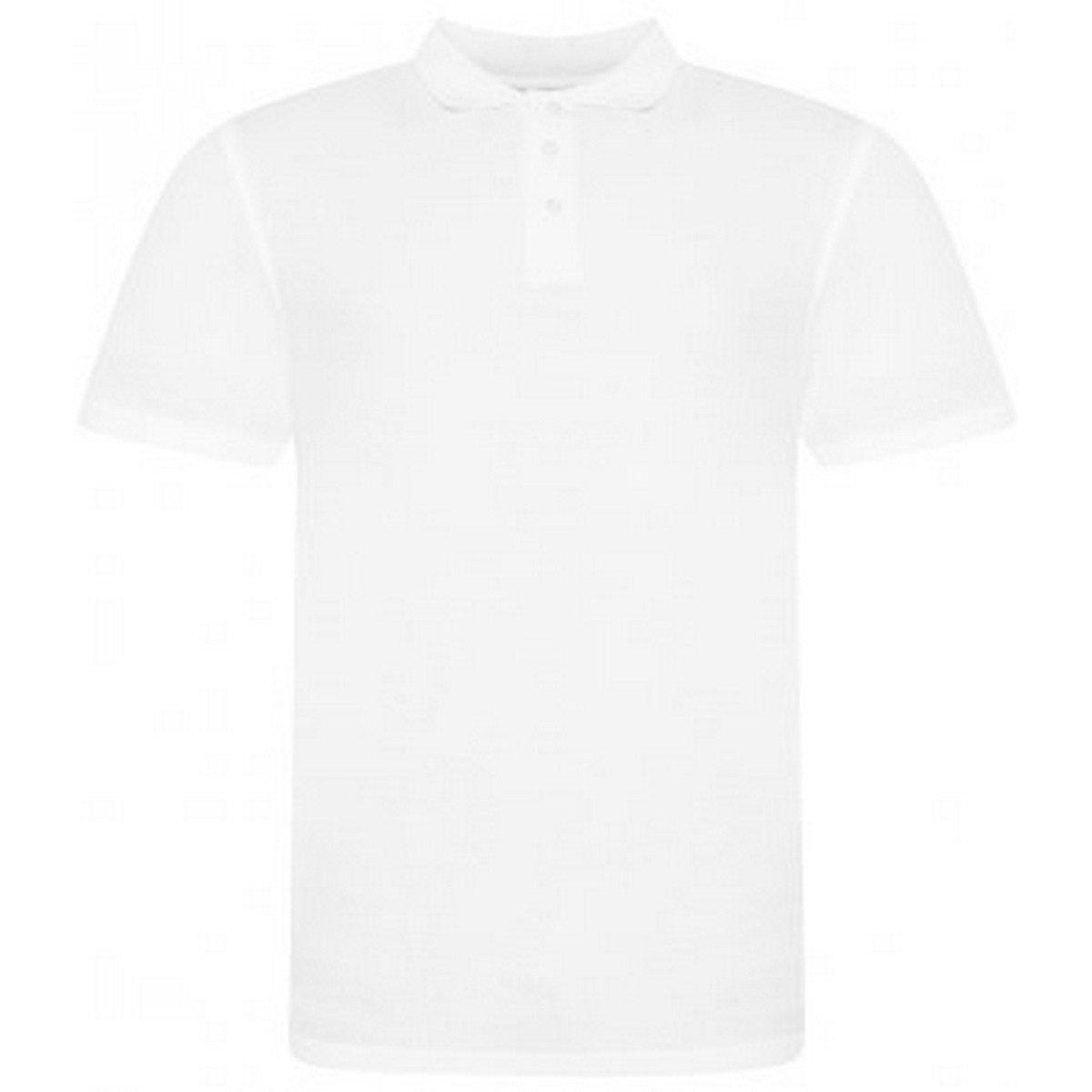 Polo Shirt Pique Herren Weiss S von AWDis