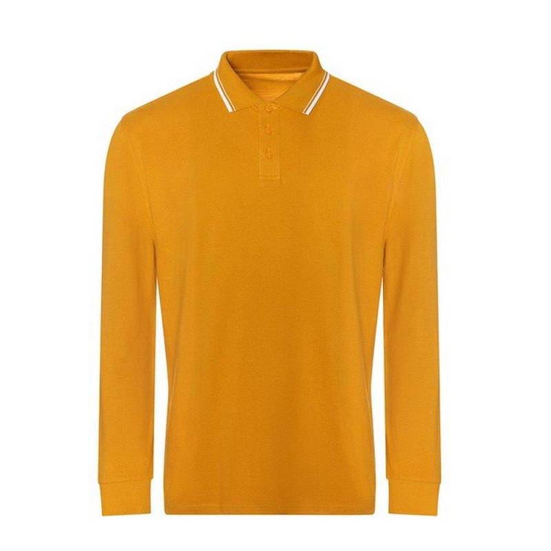 Poloshirt Langärmlig Herren Orange Bunt S von AWDis