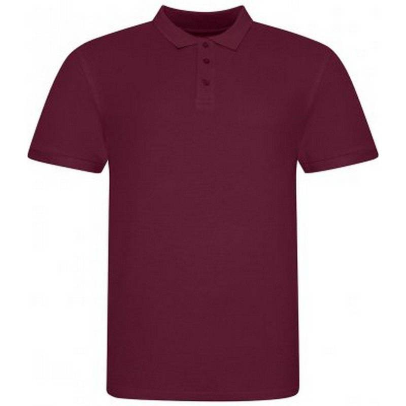 Poloshirt Pique Herren Weinrot L von AWDis