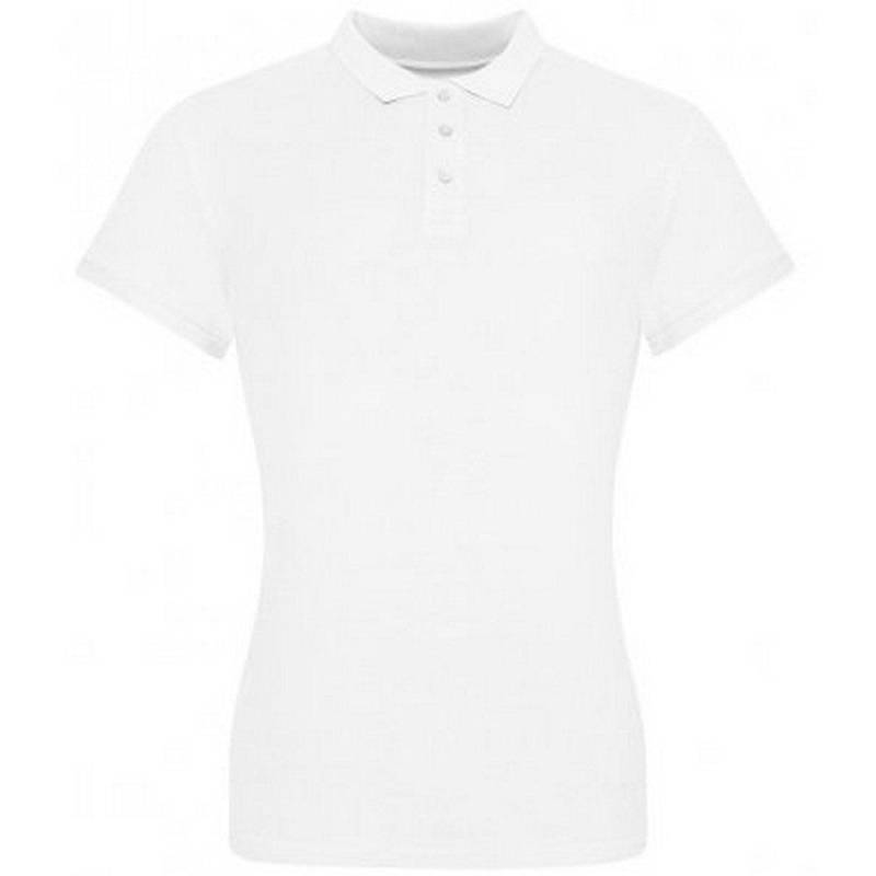 Polo Shirt Pique Damen Weiss L von AWDis