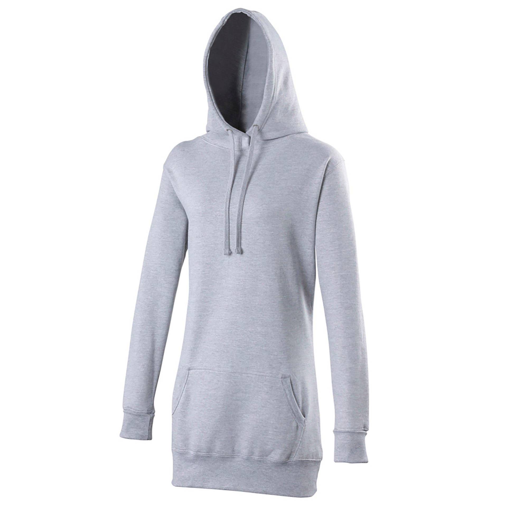 Girlie Longline Pullover Damen Grau L von AWDis