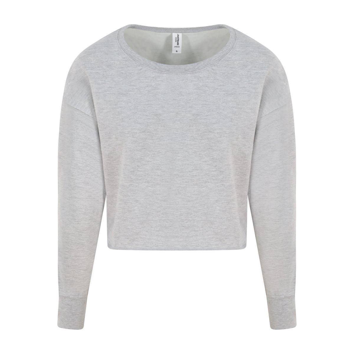 Just Hoods Kurzes Sweatshirt Damen Grau M von AWDis