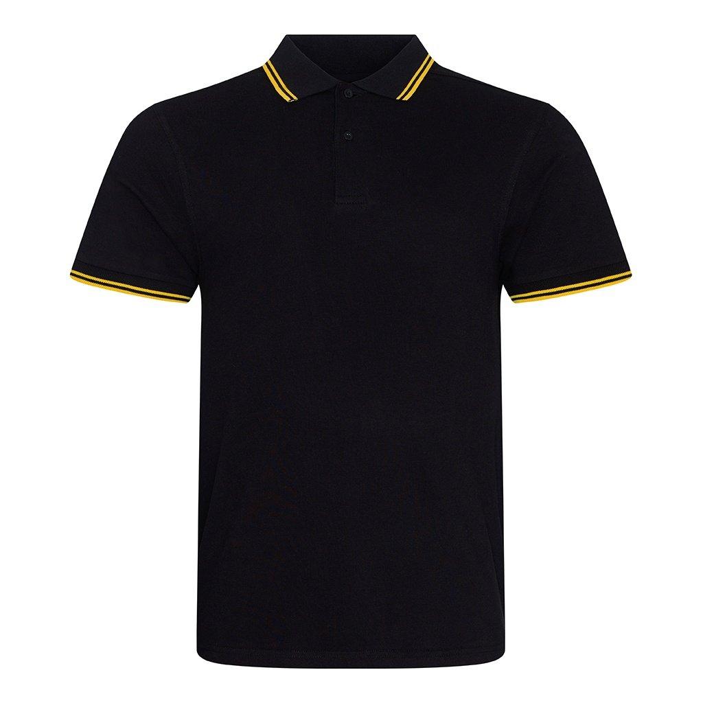 Stretch Tipped Pique Polo Shirt Herren Schwarz L von AWDis