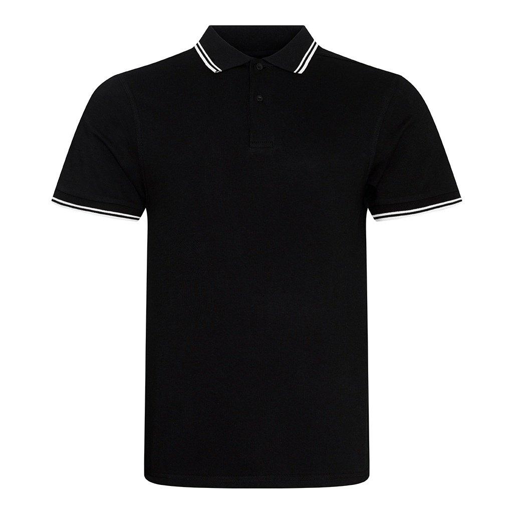 Stretch Tipped Pique Polo Shirt Herren Schwarz L von AWDis