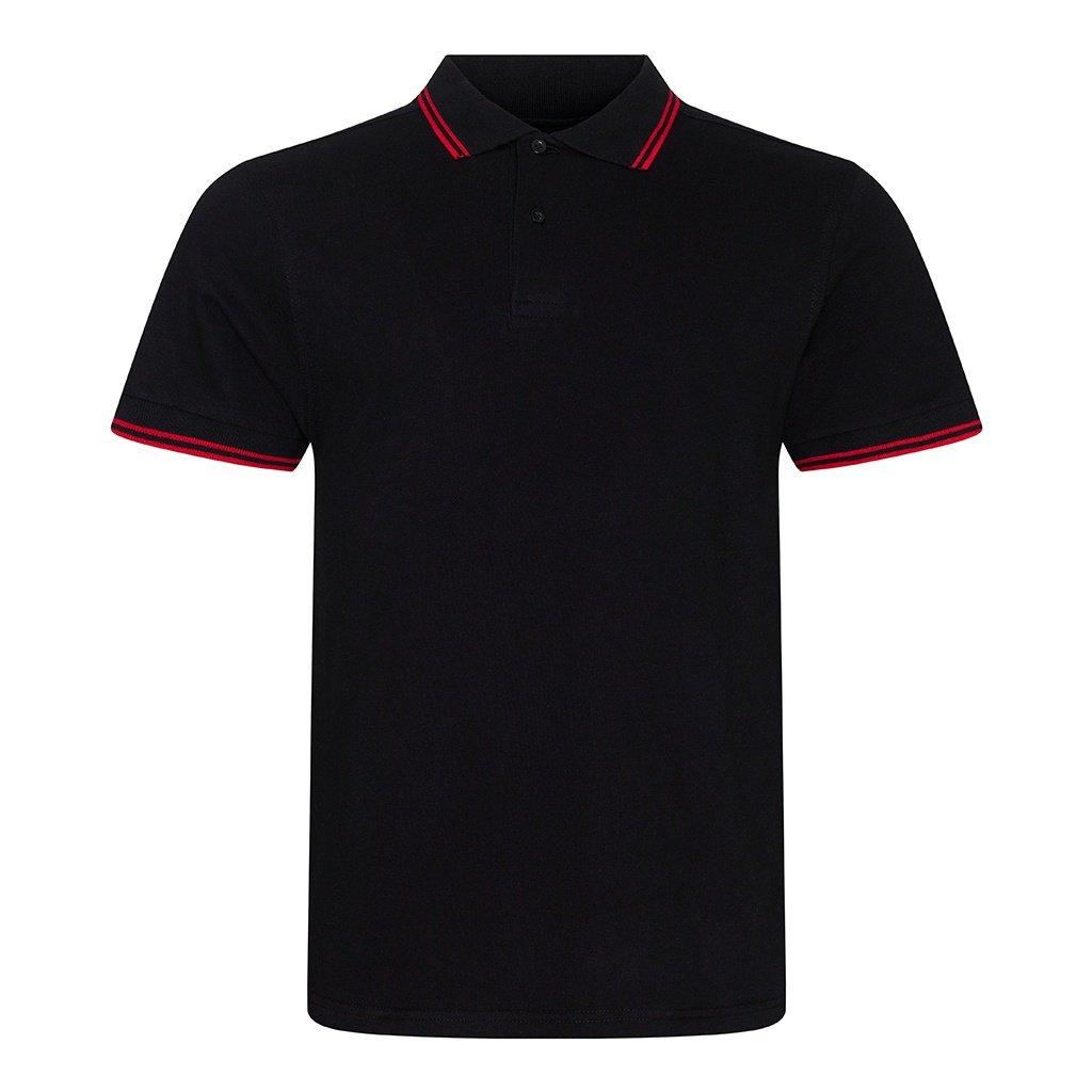 Stretch Tipped Pique Polo Shirt Herren Schwarz S von AWDis