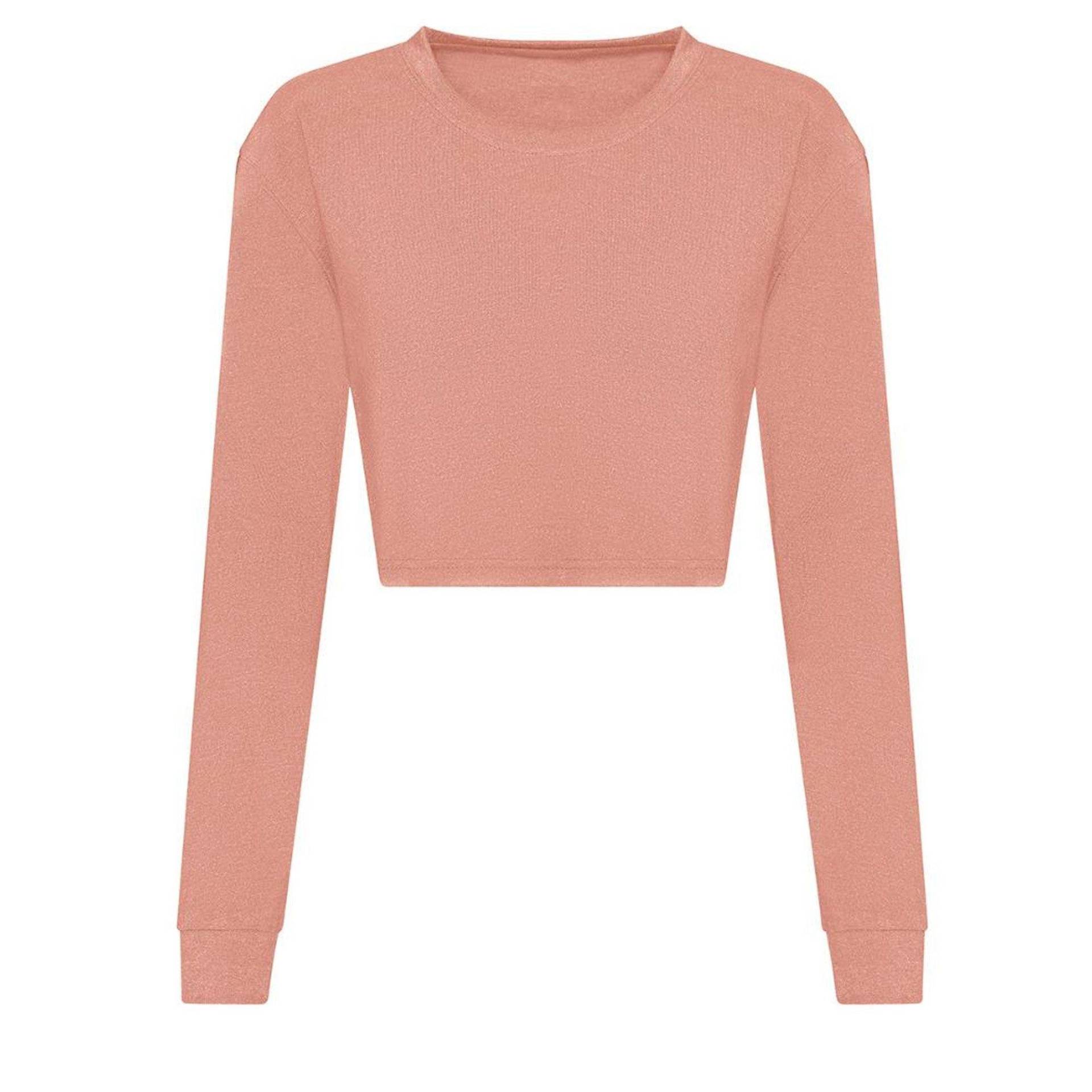 Tshirt Langärmlig Damen Pink L von AWDis