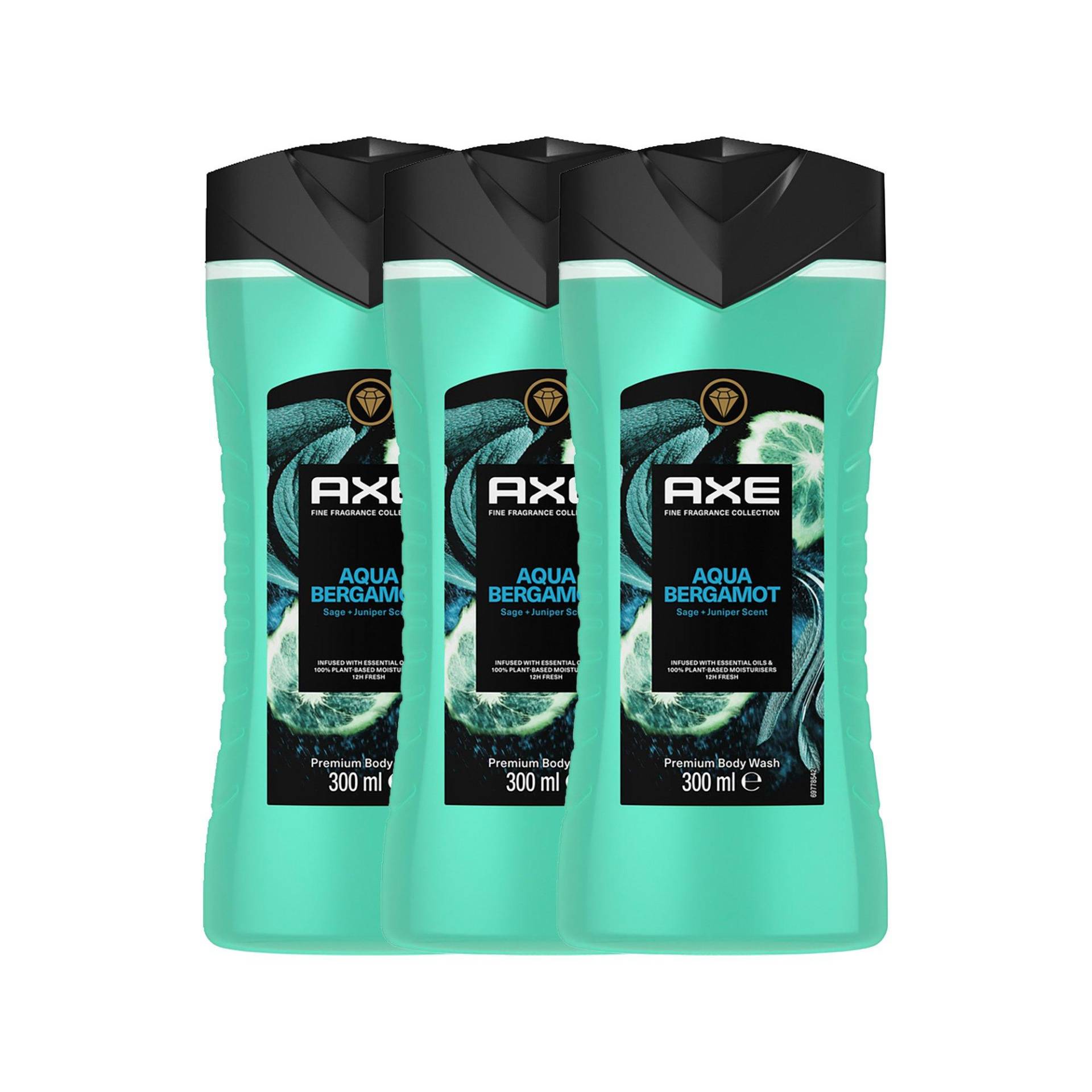 Aqua Bergamot 3 In 1 Duschgel Trio Unisex  Set von AXE