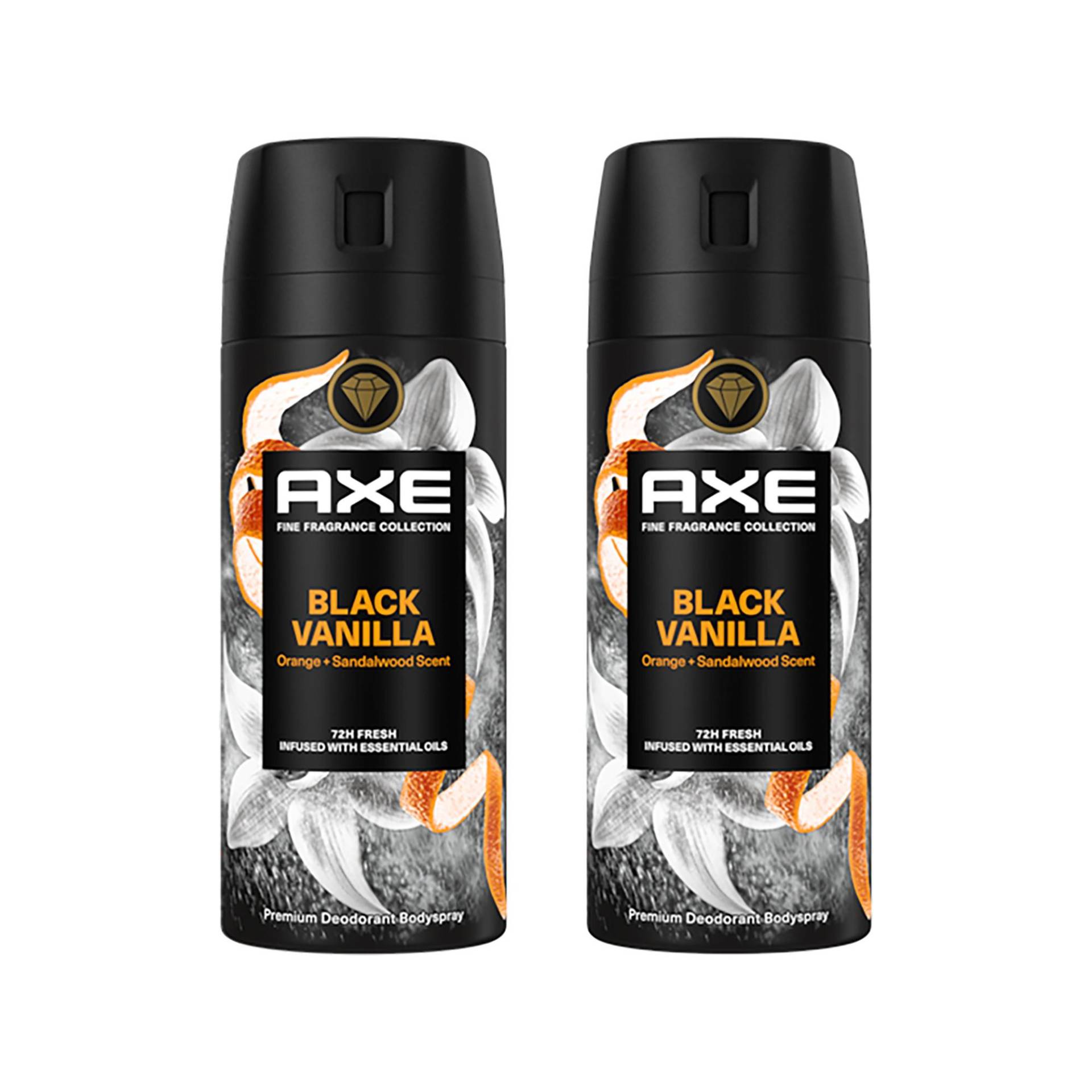 Black Vanilla Bodyspray Duo Unisex  2 x 150ml von AXE