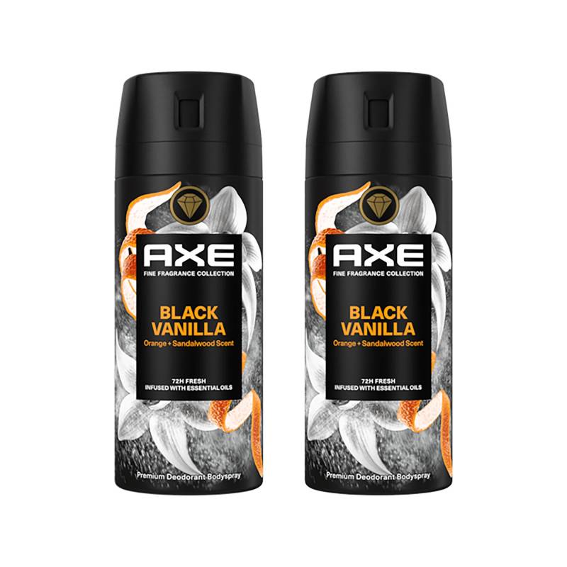 Black Vanilla Bodyspray Duo Unisex  2 x 150ml von AXE