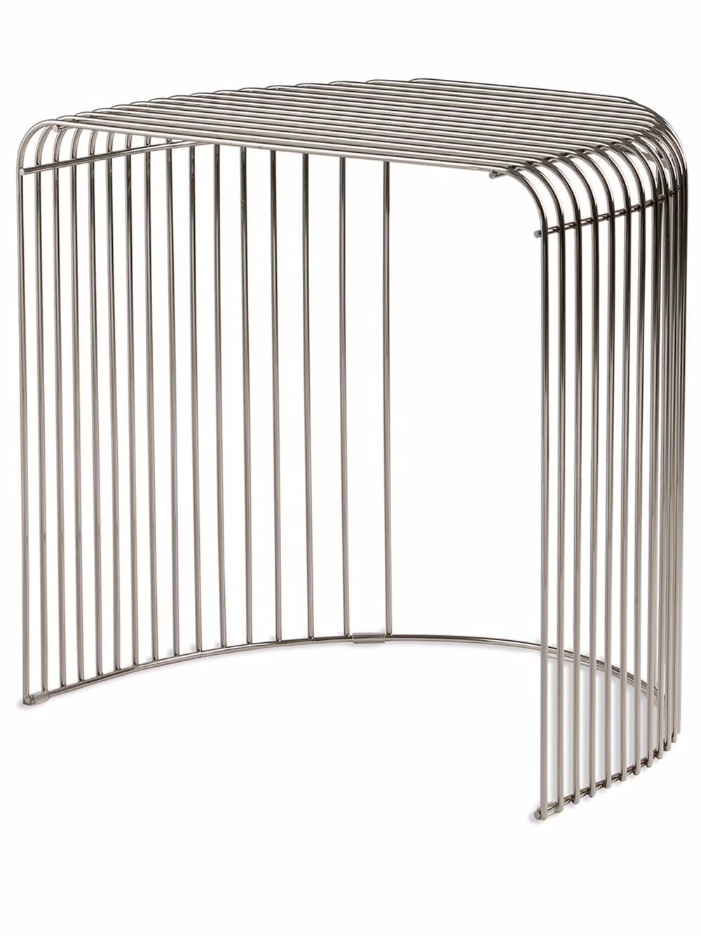 AYTM Curva steel side table - Silver von AYTM