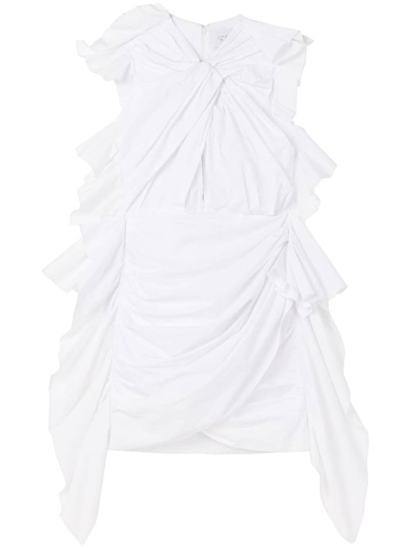 AZ FACTORY Calla Lily draped minidress - White von AZ FACTORY