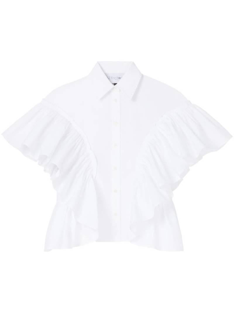 AZ FACTORY x Lutz Huelle Waterfall ruffle-sleeve shirt - White von AZ FACTORY