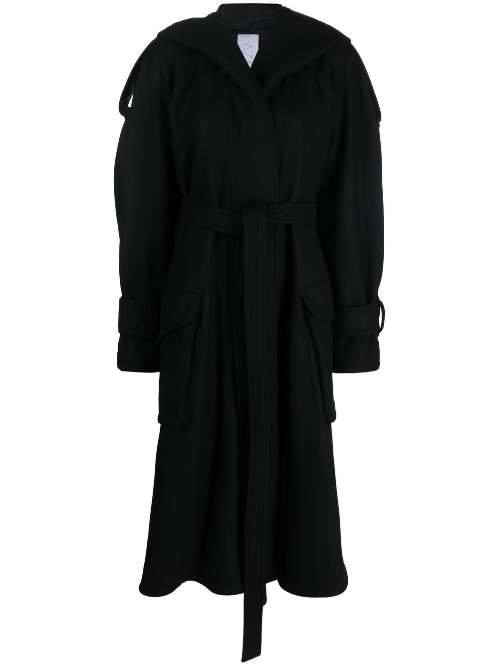 AZ FACTORY belted-waist coat - Black von AZ FACTORY
