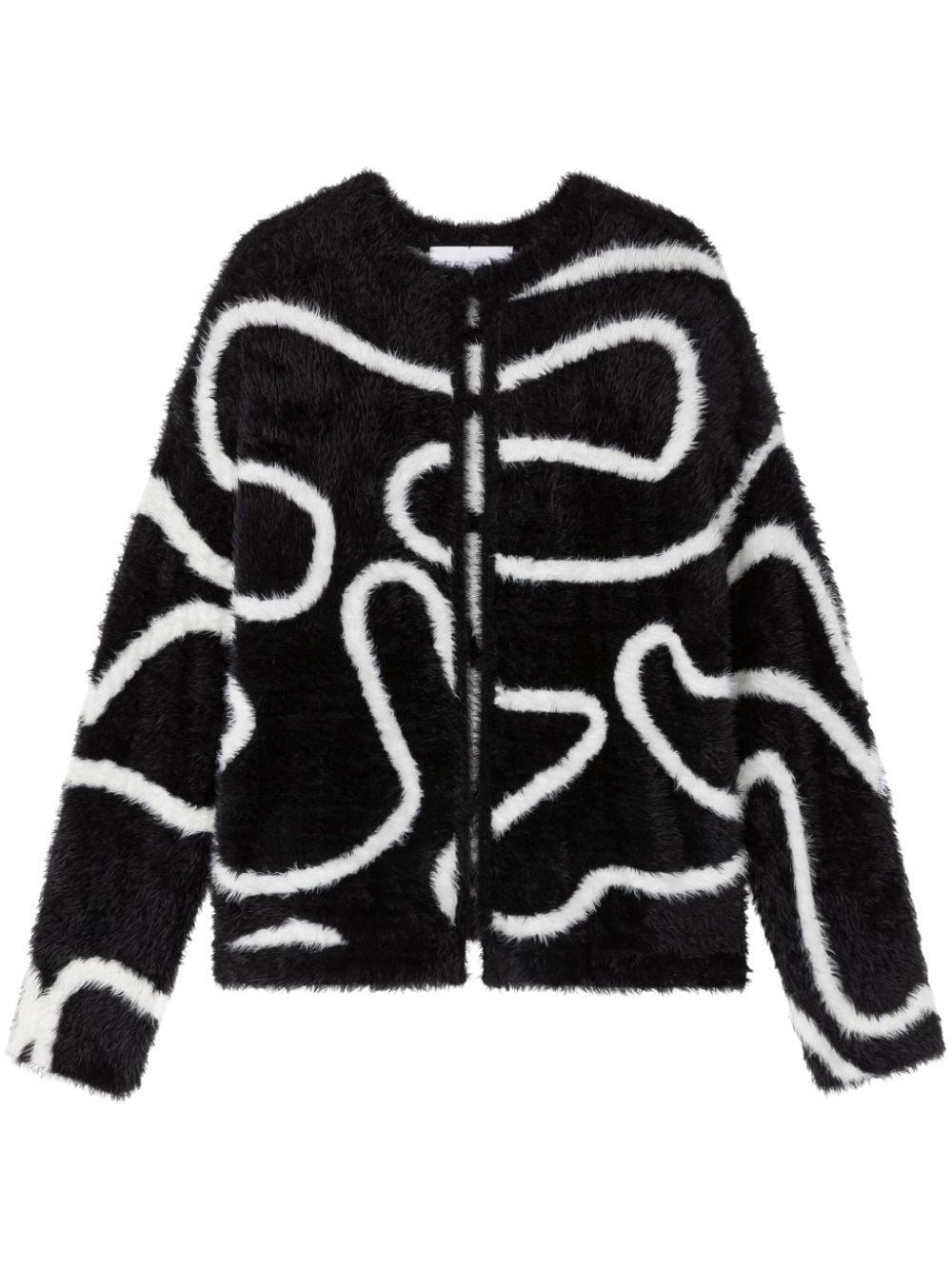AZ FACTORY intarsia-knit long-sleeve cardigan - Black von AZ FACTORY